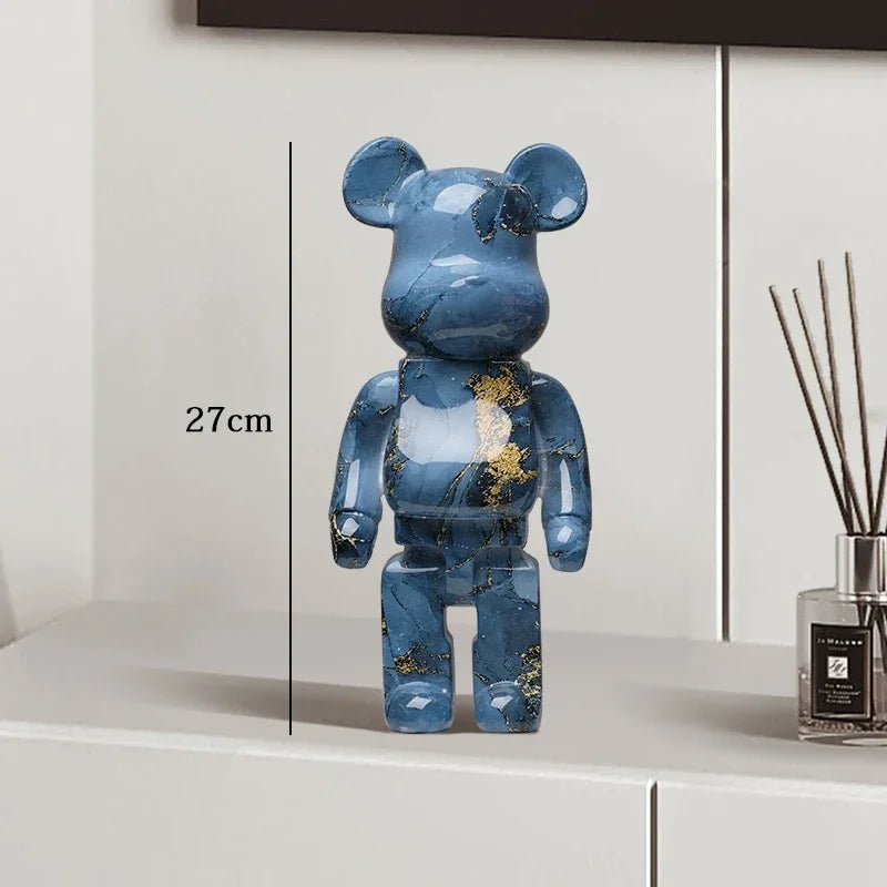Graffiti Bear Statue – Resin Desktop Ornament & Home Decor Sculpture