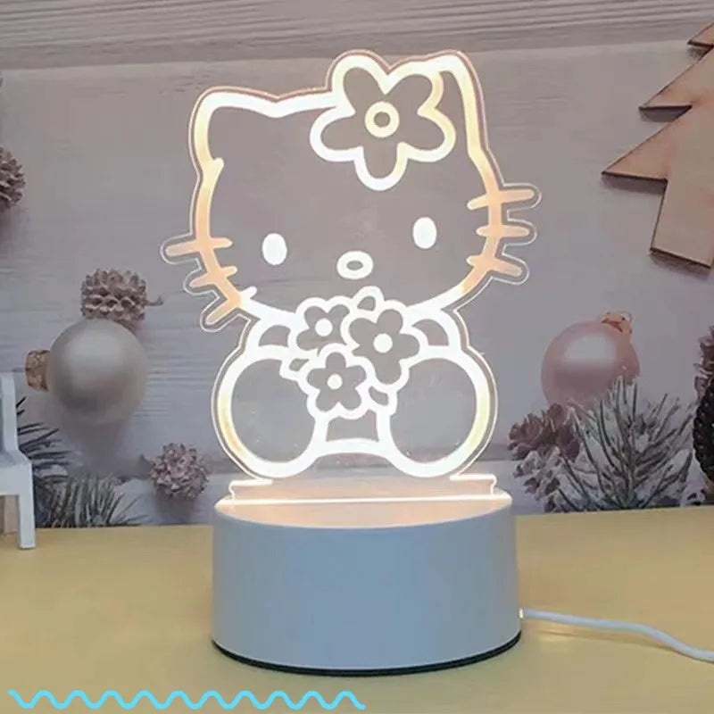 Hello Kitty Cinnamoroll Cartoon Bedside Night Light