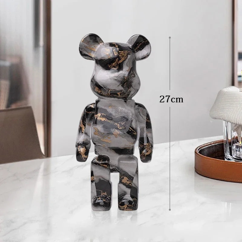 Graffiti Bear Statue – Resin Desktop Ornament & Home Decor Sculpture