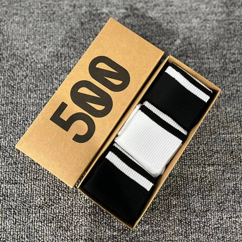 3 Pairs/Box Cactus Jack Cotton Crew Socks for Men