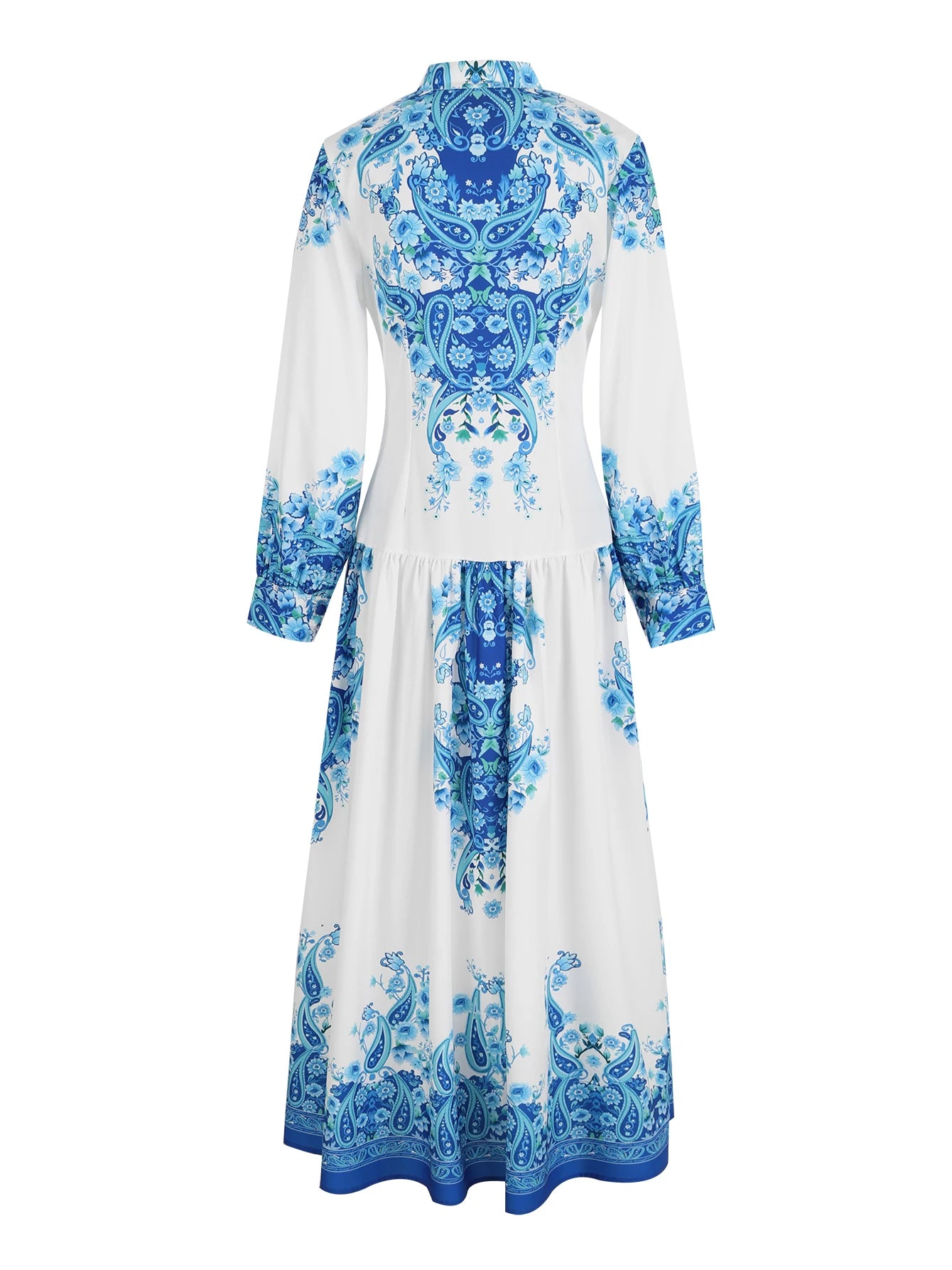 Summer Floral Print Loose Shirt Dress – Elegant & Comfortable