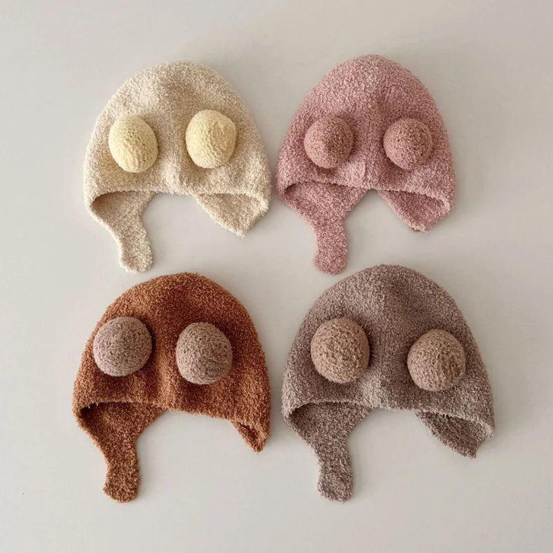 Korean Winter Baby Hat – Adjustable Knit Cap for 3-24 Months