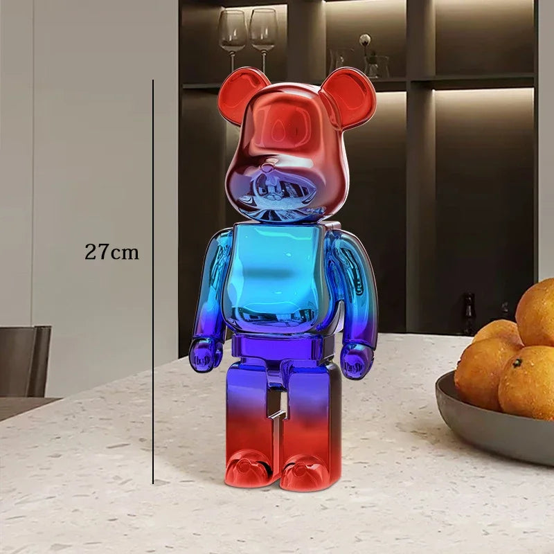 Graffiti Bear Statue – Resin Desktop Ornament & Home Decor Sculpture