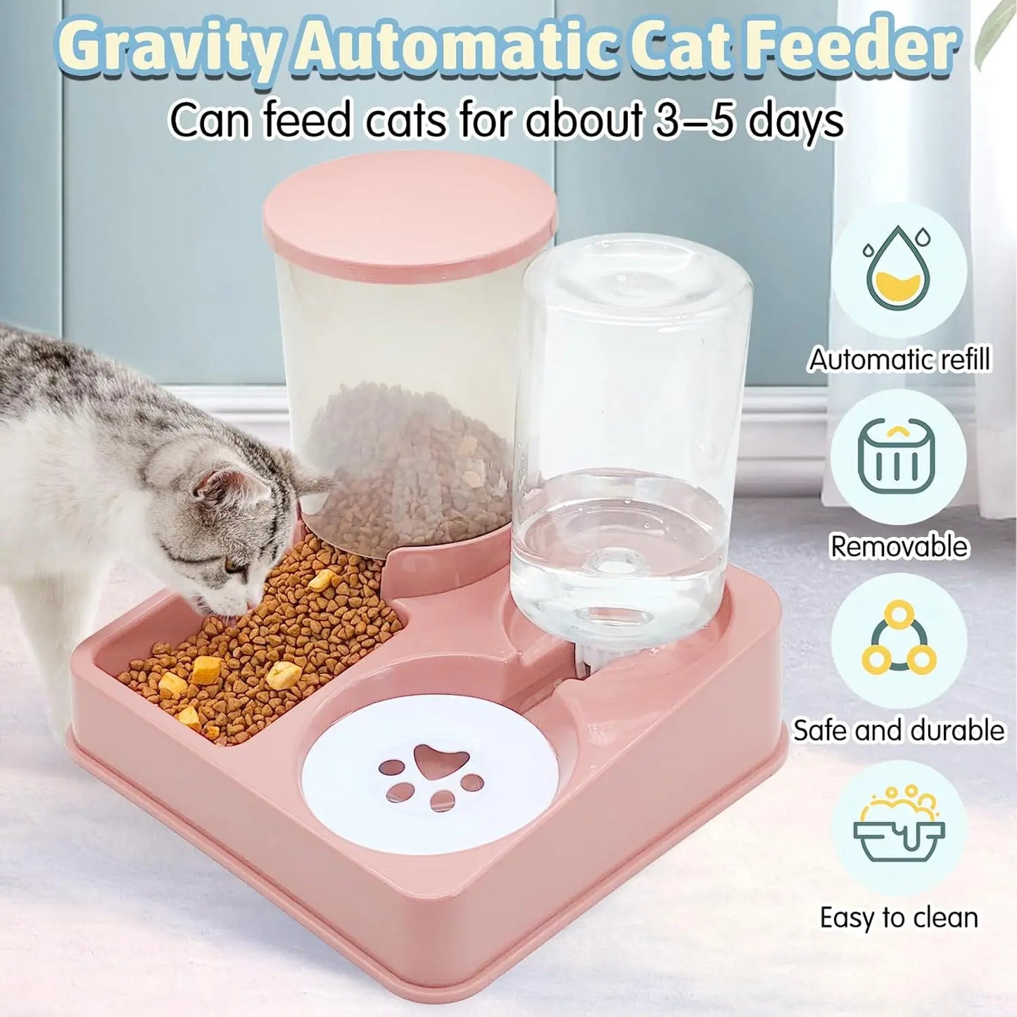 Automatic Cat Feeder & Water Dispenser