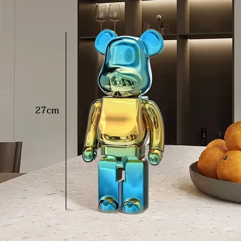 Graffiti Bear Statue – Resin Desktop Ornament & Home Decor Sculpture