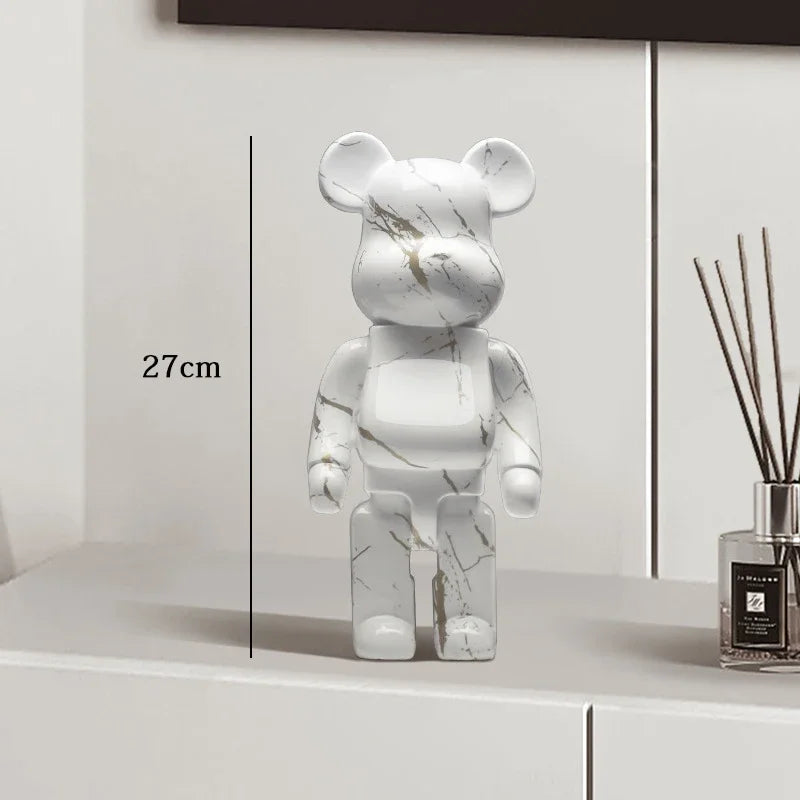 Graffiti Bear Statue – Resin Desktop Ornament & Home Decor Sculpture